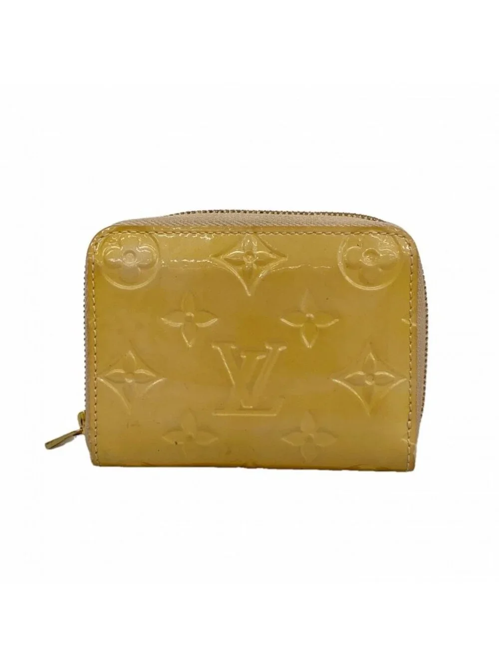 Louis Vuitton Coin Case Vernis Zippy Purse Rose Florentine